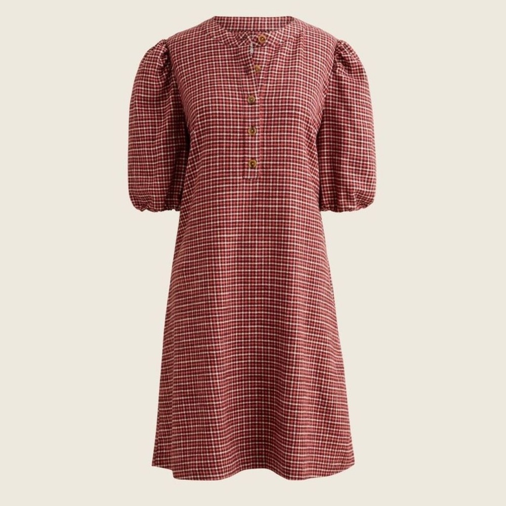 J.Crew Popover Dress in Brushed Dress in Brushed Flannel